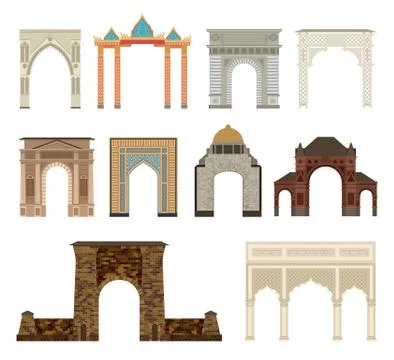 Arch vector set illustration Stock Illustration