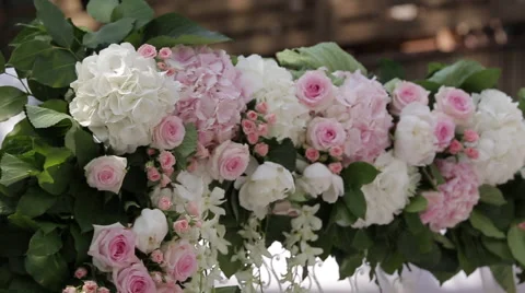 Arch for the wedding ceremony Stock Footage 64348335