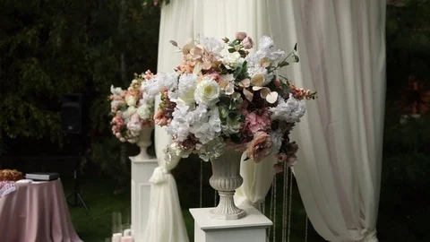 Arch for a wedding ceremony Stock Footage 125333720