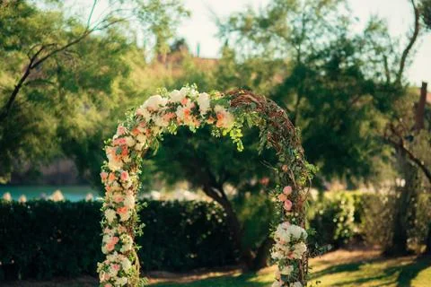 Arch for the wedding ceremony Stock Photos