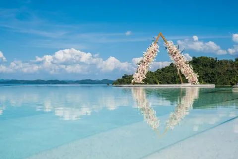 Arch for a wedding ceremony Foto stock