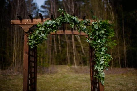 Arch for the wedding ceremony Stock Photos