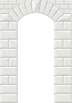 The arch of white stone Stock Illustration