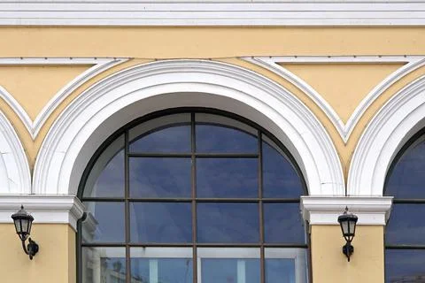 Arch window Athens Stock Photos