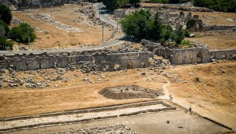 Archaeologic works Stock Photos