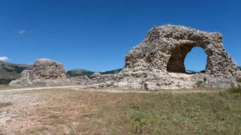Archaeological area of peltuinum abruzzo Video stock 158511088