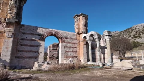 Archaeological area of Philippi, Greece Stockbeeldmateriaal 334599664