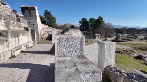 Archaeological area of Philippi, Greece Vídeo Stock 343936803