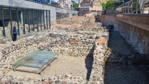 Archaeological complex of ancient Serdica in Sofia, Bulgaria, with Stock Footage 328155071