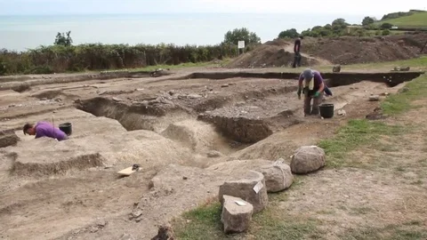 Archaeological dig Folkestone, Kent, England 動画素材 70901855