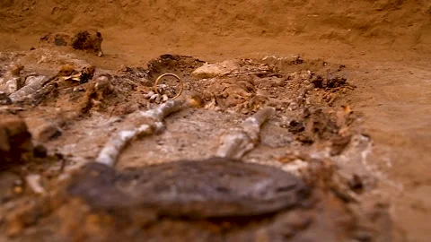 Archaeological excavations of ancient tombs Stock Footage 310052463