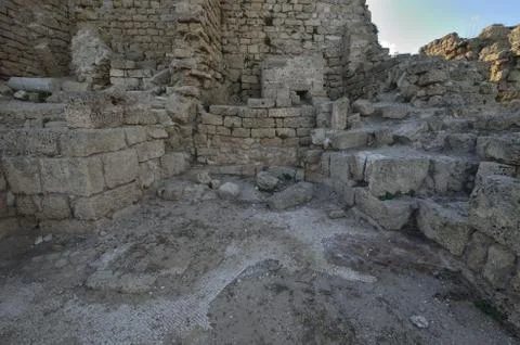 Archaeological park of caesarea Stock Photos