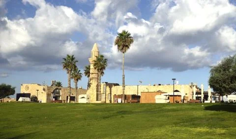 Archaeological park of caesarea Stock Photos
