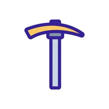 Archaeological pickaxe icon vector. Isolated contour symbol illustration Stock Illustration