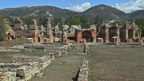 The archaeological site of Amiternum, an ancient Italic city Stock Footage 214023853