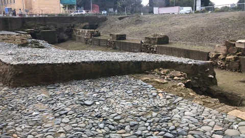 Archaeological Site in Cyprus. Paphos Gate, Nicosia Stock Footage 103100737