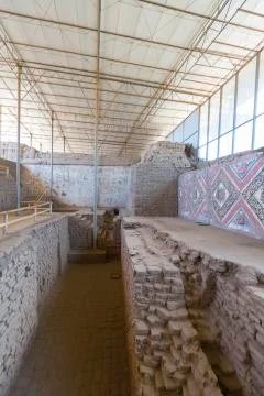Archaeological site Huaca del Sol y de la Luna, Peru Stock Photos