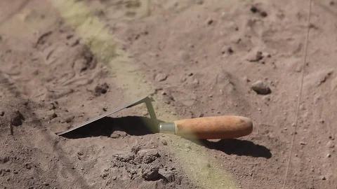 Archaeological Tool near the Digsite Stock Footage 76957269