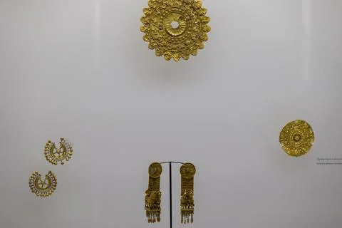Archaeological Treasury Exhibition of ancient artifacts in Georgian Nationa.. Stock Photos