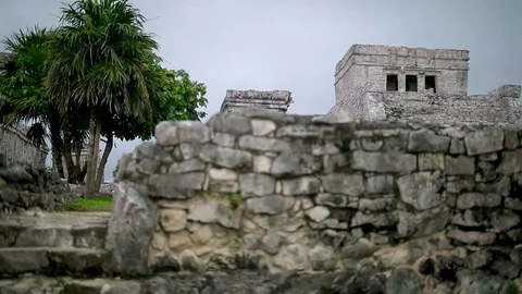 Archaeological zone of Tulum 10 Stock Footage 95642633