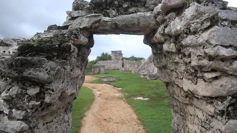 Archaeological zone of Tulum 11 Stock Footage 95642640