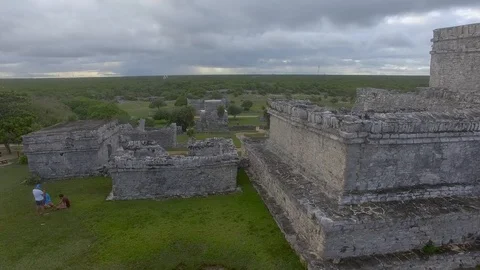 Archaeological zone of Tulum 2 Stock Footage 95642572