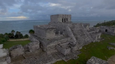 Archaeological zone of Tulum Stock Footage 95642568