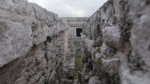 Archaeological zone of Tulum Stock Footage 95642647