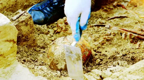 Archaeologically Sites in Slow Motion Stock Footage 58955766