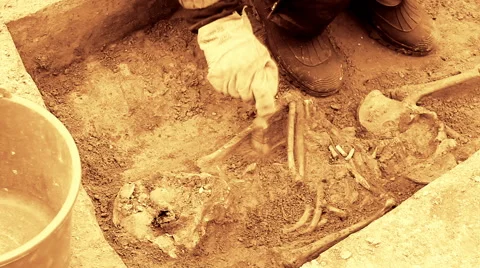 Archaeologically Sites in Slow Motion Stock Footage 58955777