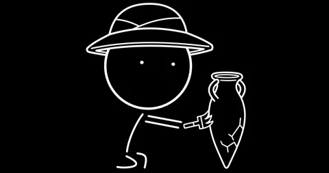 Archaeologist and a ceramic vessel Stock Footage 294370352