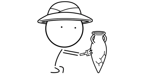 Archaeologist and a ceramic vessel Stock Footage 294427376