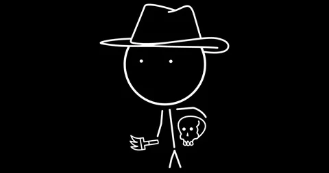 Archaeologist with a brush and a skull 動画素材 294375219