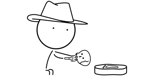 Archaeologist with a brush and a skull Stock Footage 296293106