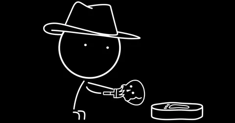 Archaeologist with a brush Stock Footage 296292209