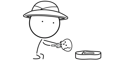 Archaeologist with a brush Stock Footage 296295171