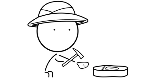 Archaeologist with a hammer Stock Footage 296295258