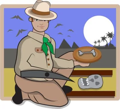 Archaeologist Stock Illustration