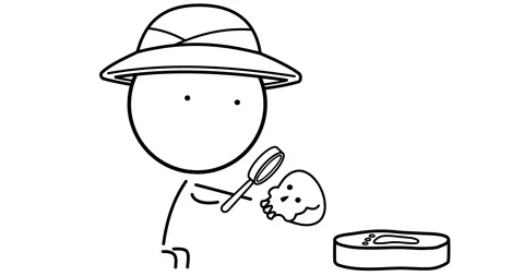 Archaeologist with a magnifying glass Stock Footage 296291356