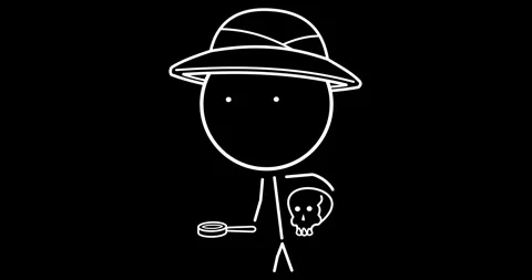 Archaeologist with a magnifying glass Stock Footage 296295636