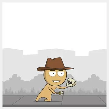 Archaeologist making discovery Stock Illustration
