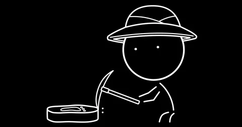 Archaeologist with a pickaxe Stock Footage 296295578