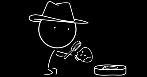 Archaeologist with a skull Stock Footage 296268323