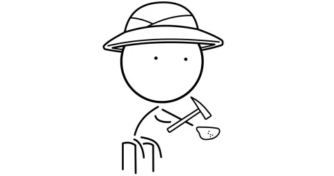 Archaeologist with a tool Stock Footage 294428813