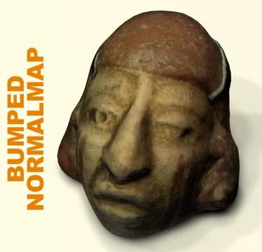 Archaeology face mud 3D Model