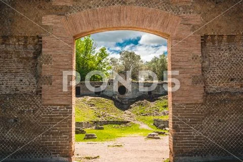 Archaeology ruins roman civilization catacombs in Rome Tivoli - Lazio - Italy Stock Photos