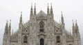 Archbishop of Milan Place Milan Duomo Square Cathedral Italian Symbol Skyline HD Footage