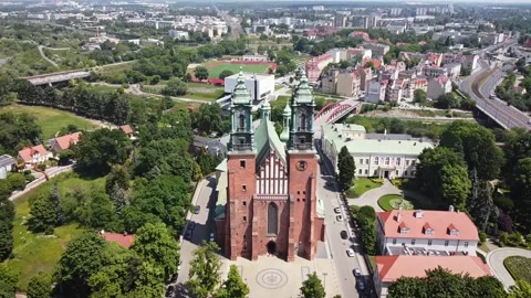 Archcathedral Basilica of St. Peter and St. Paul in Ostrow Tumski, Poznan. Stock Footage 132884364