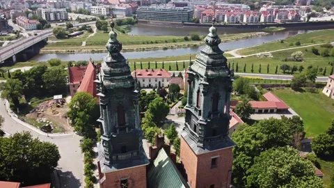 Archcathedral Basilica of St. Peter and St. Paul in Ostrow Tumski, Poznan. Stock Footage 132884544