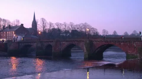 Arched Bridge at Sunrise Видео 11129691